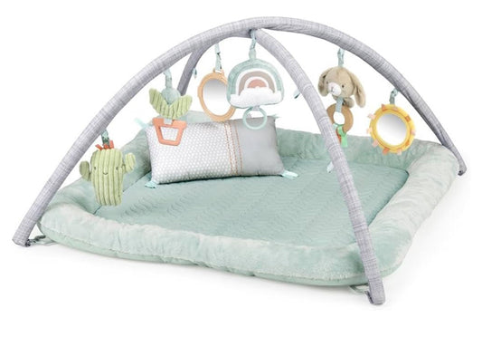 Ingenuity Calm Springs Plush Activity Gym for Baby, Ultra-Soft Premium Mat, Toys